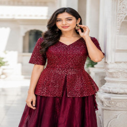 Premium Ready-to-Wear Fendy Satin Lehenga Choli Set